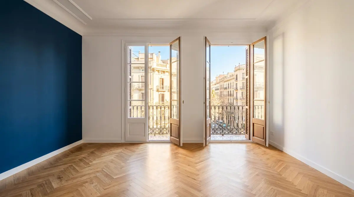 Piso pintado por pintores en Barcelona